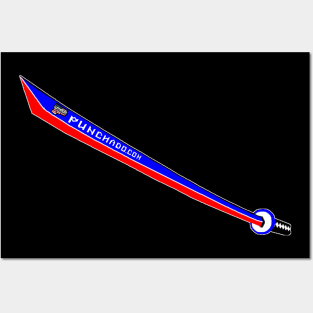 Katana with Blank Text, v. Code Blue Red Posters and Art